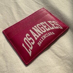 BALENCIAGA Cities Los Angeles Cash Card Holder In Fuchsia